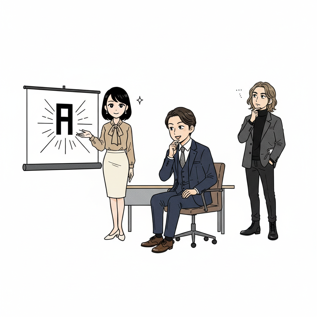 会議室で大蔵が 