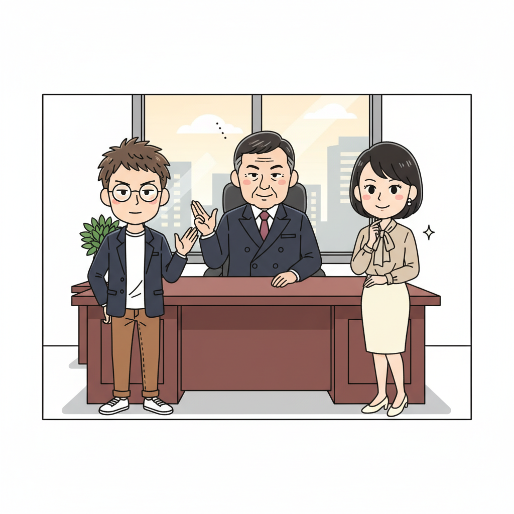 会議室で南雲が 