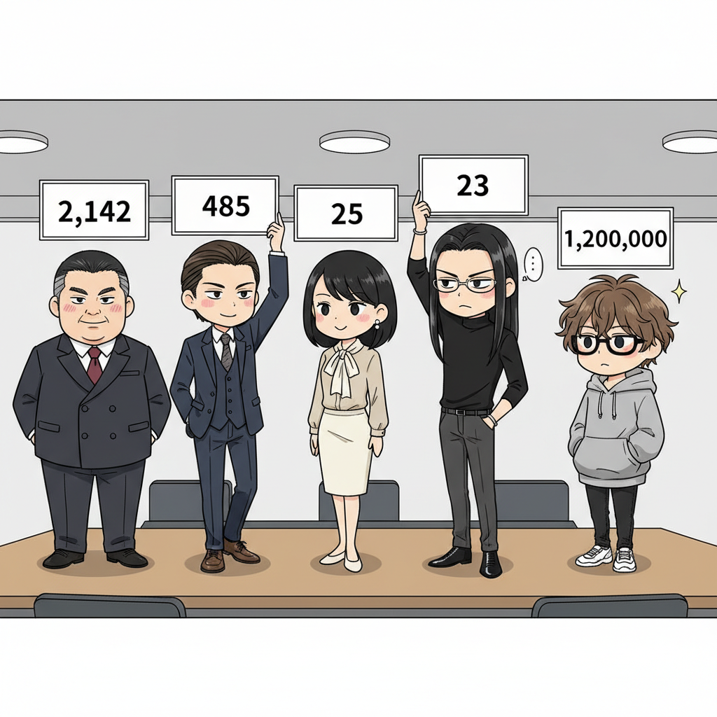 アイマイ社5人が各自の 