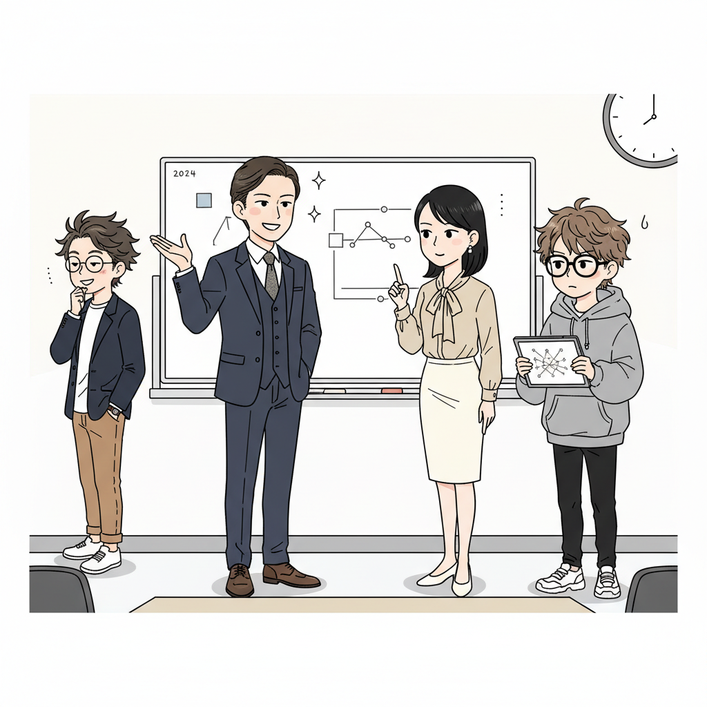 会議室で赤崎が 