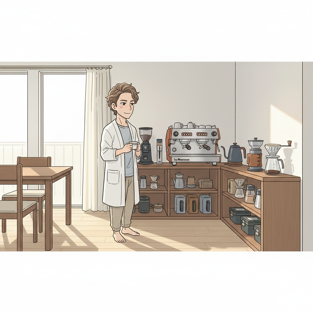 閑話休題 #005 — 赤崎のコーヒー器具コレクション、千葉郊外の 「Saturday Morning Coffee 儀式」